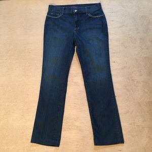 EUC NYDJ Straight Leg Embellished Jeans Size 10